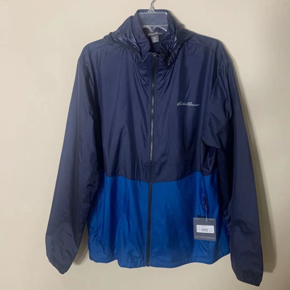 Eddie Bauer Windbreaker Zip Jacket, Size L
